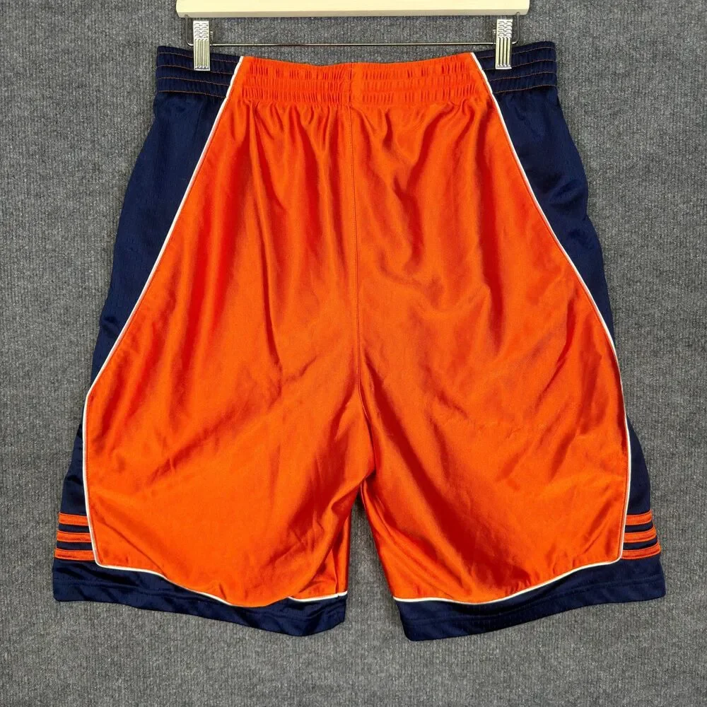 Vintage Adidas Men's Basketball Shorts Size M Orange Workout Y2K Dazzle Silky